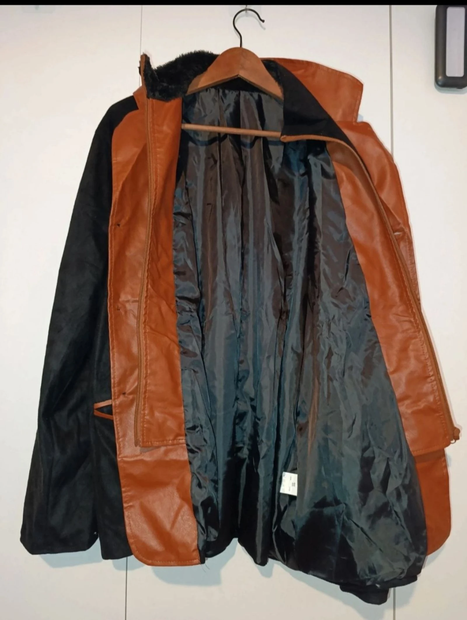 Veste d'hiver noire et marron taille L – photo 4
